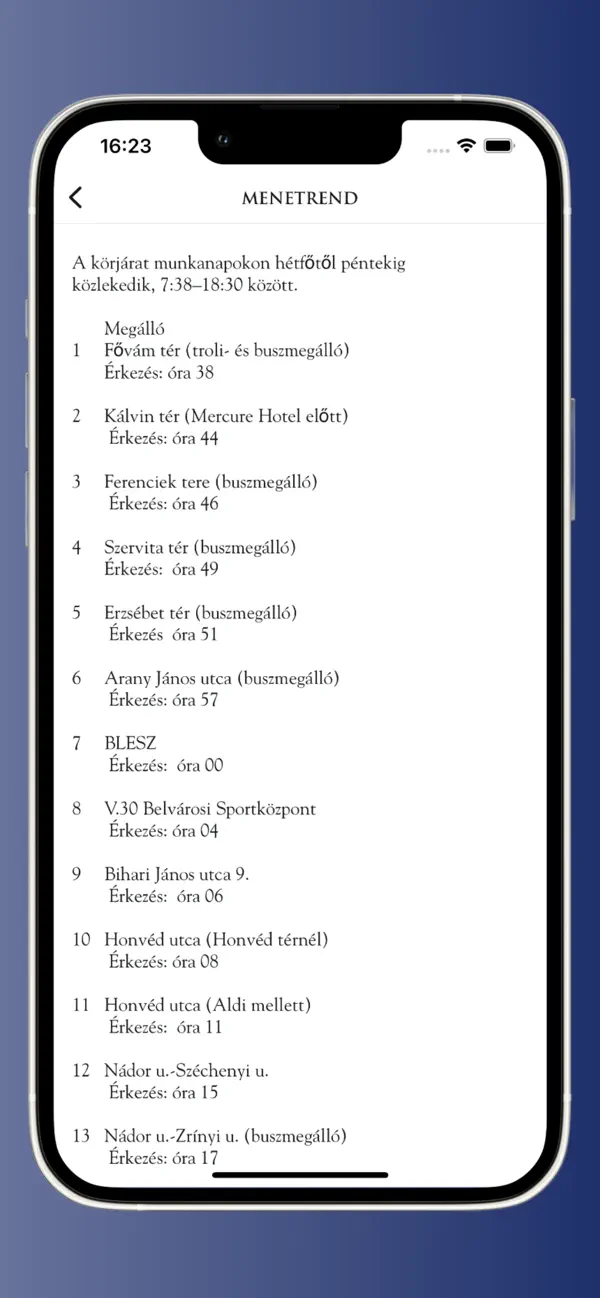 Screenshot #3 pour Belvárosi Zöldjárat