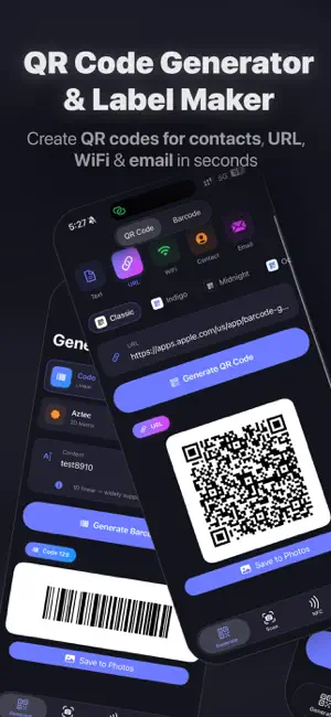 Barcode Generator: QR & NFC screenshot 2