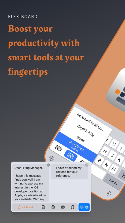 #1. Keyboard Shortcuts: FlexiBoard (iOS) 由: Abdullah Ajmal