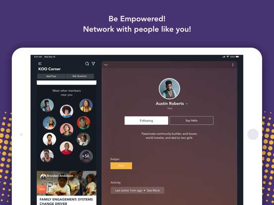 KOO Corner iPad screenshot 2 - Social Networking app