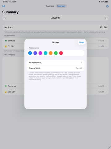 SpendCheck: Expense Tracker iPad screenshot