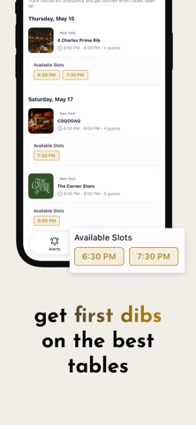 Tably Reservations iPhone screenshot