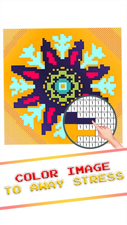 Mandala Cross Stitch Coloring