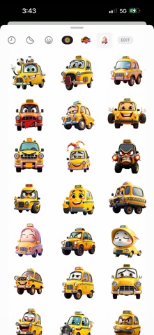 Lovely Taxi Stickers screenshot