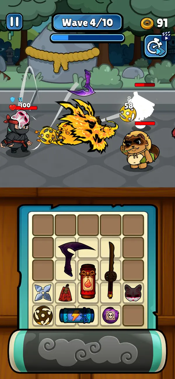 Ninja Scroll Rush Hack screenshot 3 - iOS game interface