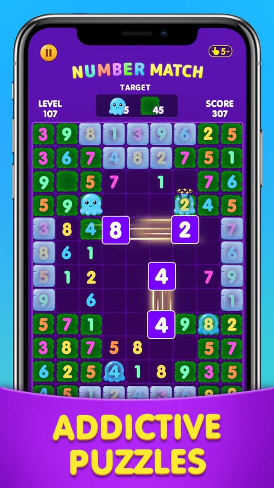 #9. Number Match: Ten Crush Puzzle (iOS) By: UNICO STUDIO