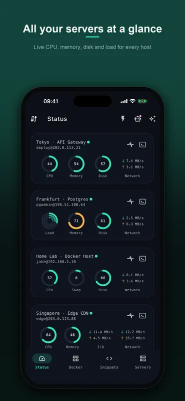 Caret: SSH Server Manager screenshot 1 of 9