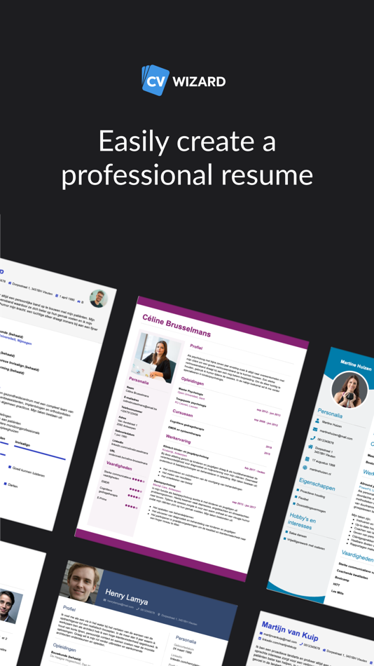 #1. CVwizard: Online CV maker (iOS) 由: Resumedia