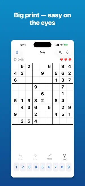 Big Sudoku: Large Print Voice screenshot 1