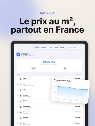 ImmoLive: Prix m² Immobilier iPad screenshot