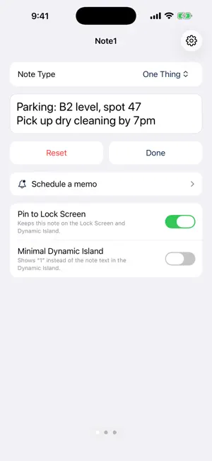 Note1: Lock Screen Note screenshot 2