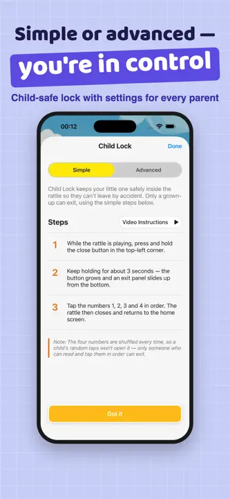 Baby Rattle Toy and Child Lock screenshot 5