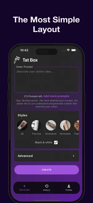 Tatbox - AI Tattoo Generator screenshot 2