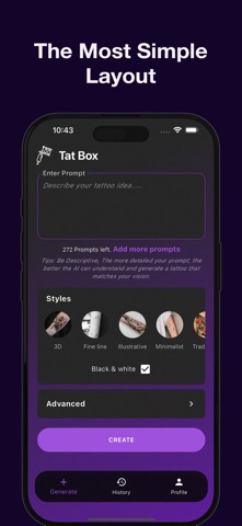 Tatbox - AI Tattoo Generator screenshot