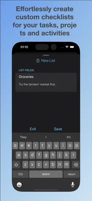 Reusable Lists screenshot 2