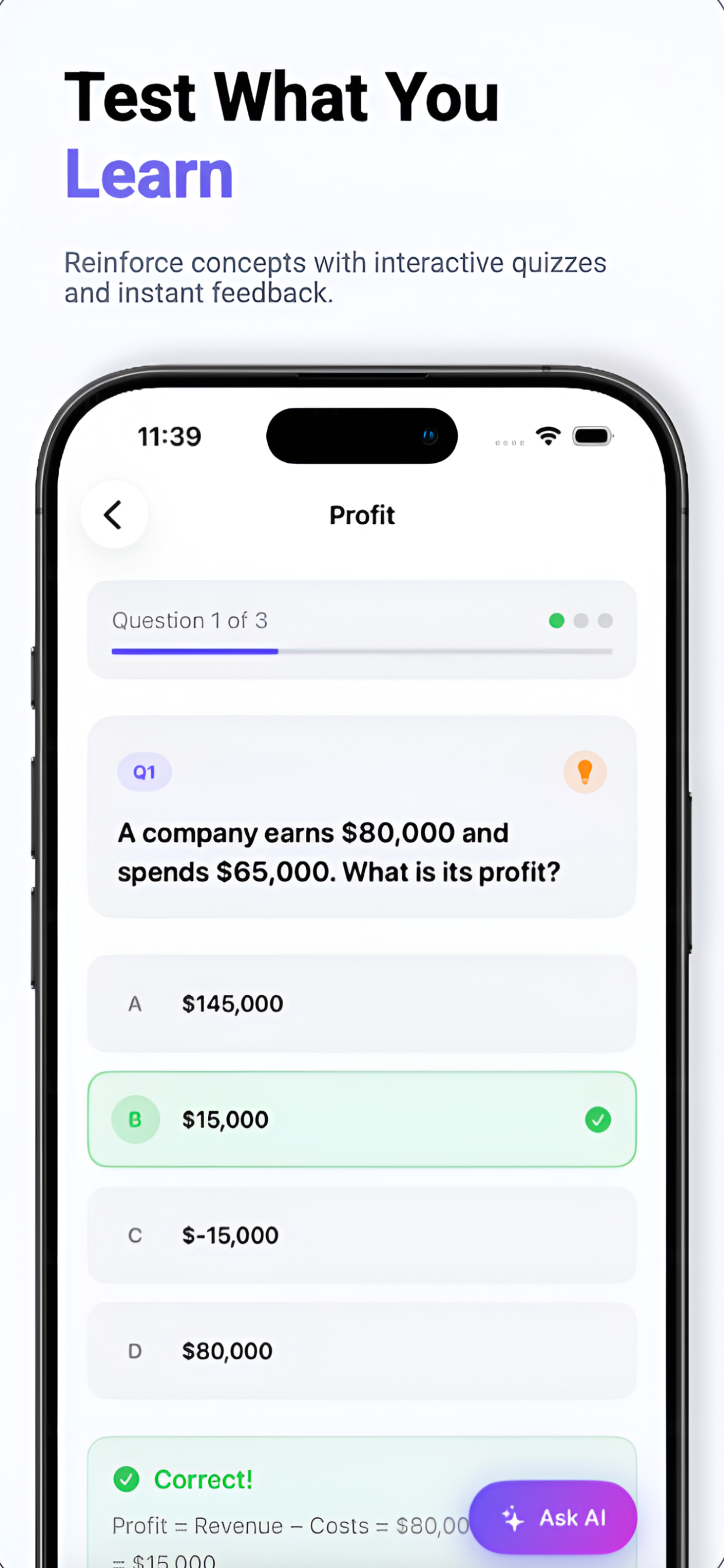 MetricMind: Learn Finance screenshot 3
