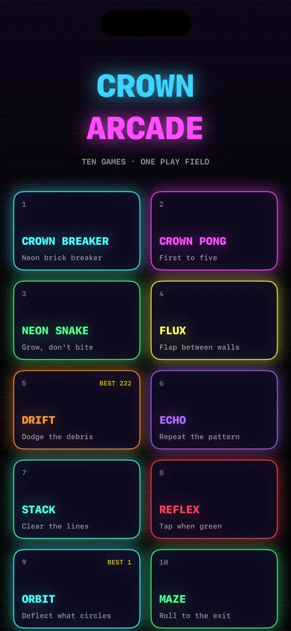 Screenshot #1 pour Crown Arcade