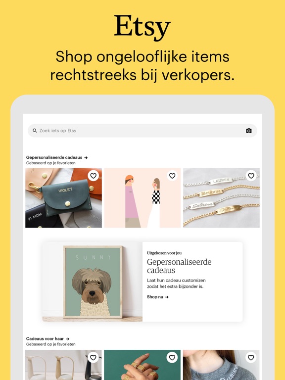 Etsy: custom & creatieve items iPad app afbeelding 1