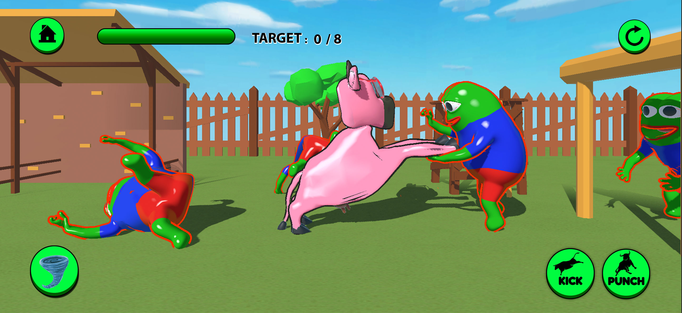 Ragdolls vs Angry Cow