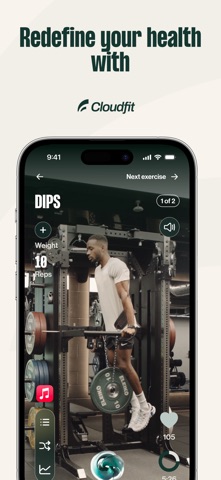 CloudFit: AI Workout Coach iPhone screenshot