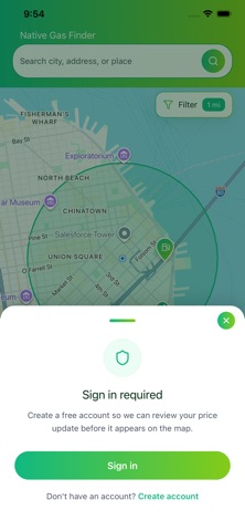 Native Gas Finder screenshot