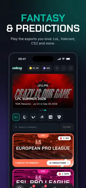 KBOOM - Esport Fan App screenshot 1