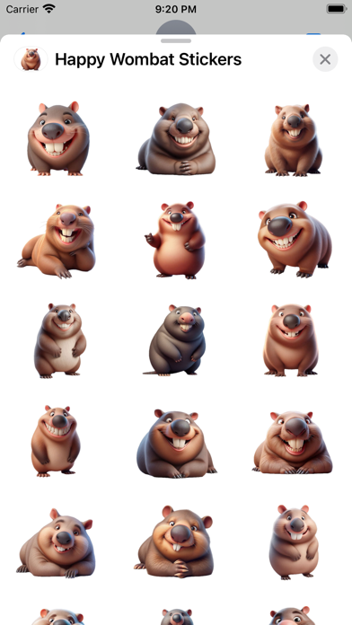 Screenshot #2 pour Happy Wombat Stickers