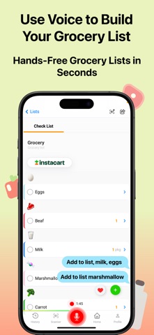 AI RaccoonMind: Shopping List iPhone screenshot