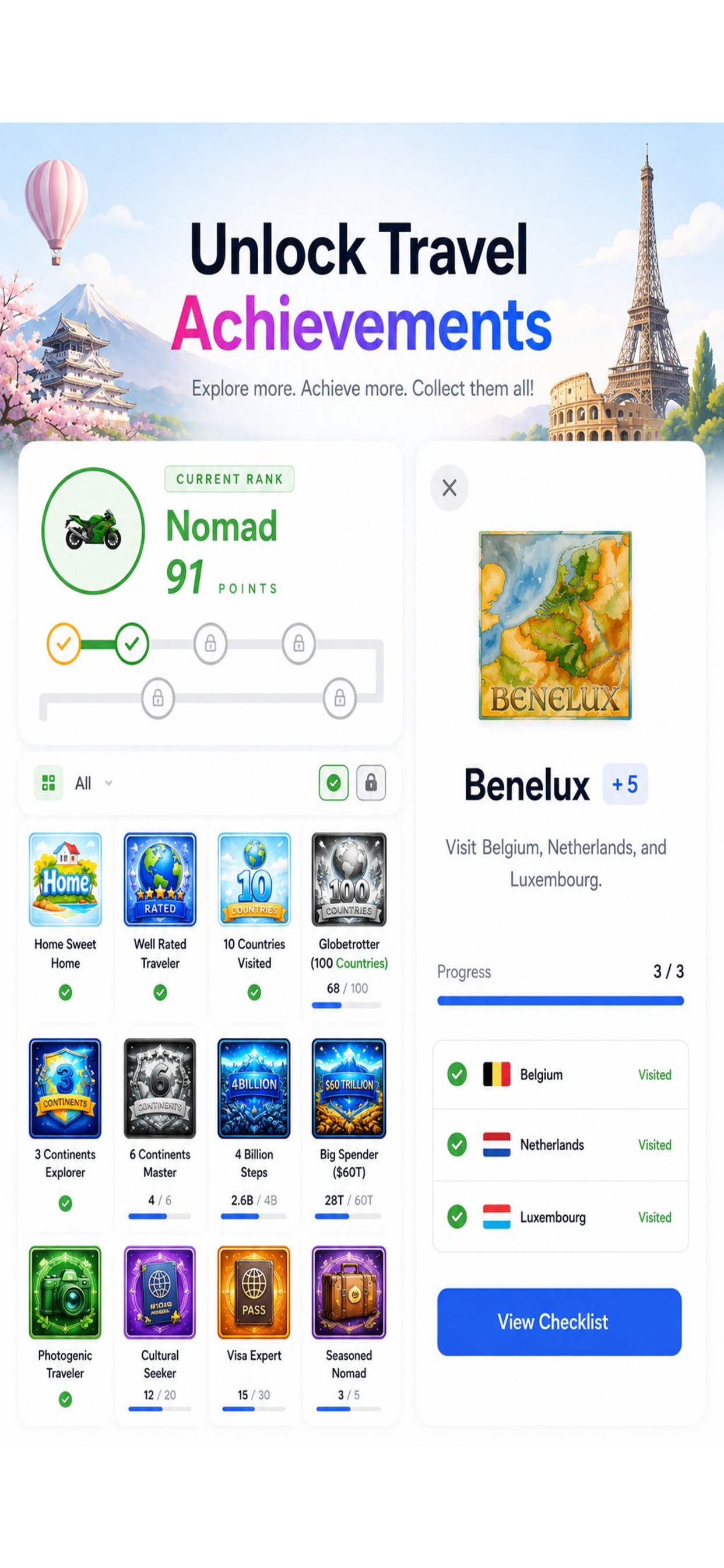 Travelog: Travel Map Tracker
