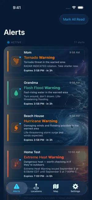 WeatherAlarmApp screenshot 2