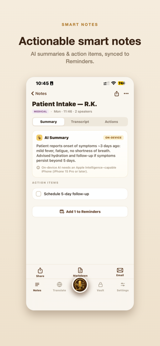 Minimo: Voice Translate & Note Screenshot 2 of 7