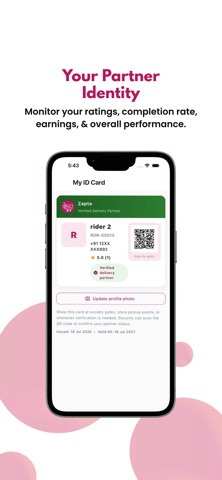 Zapta Delivery Partner iPhone screenshot