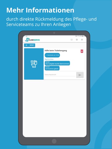 Cliniserve iPad screenshot