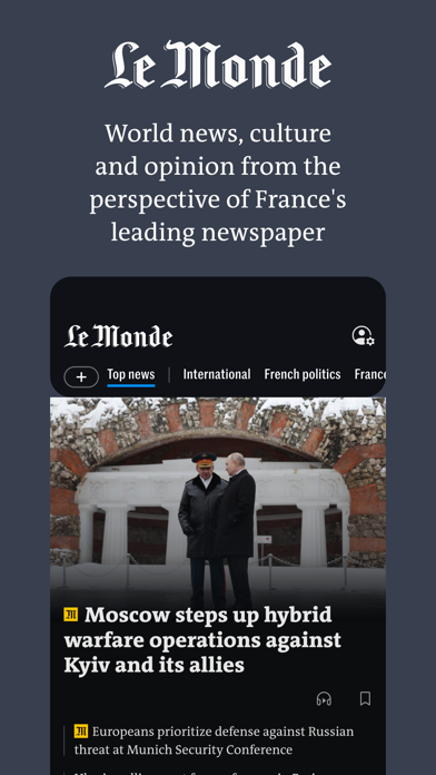 Le Monde, Live News Screenshot