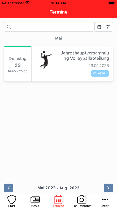 TSV Sonthofen Vereinsapp Screenshot