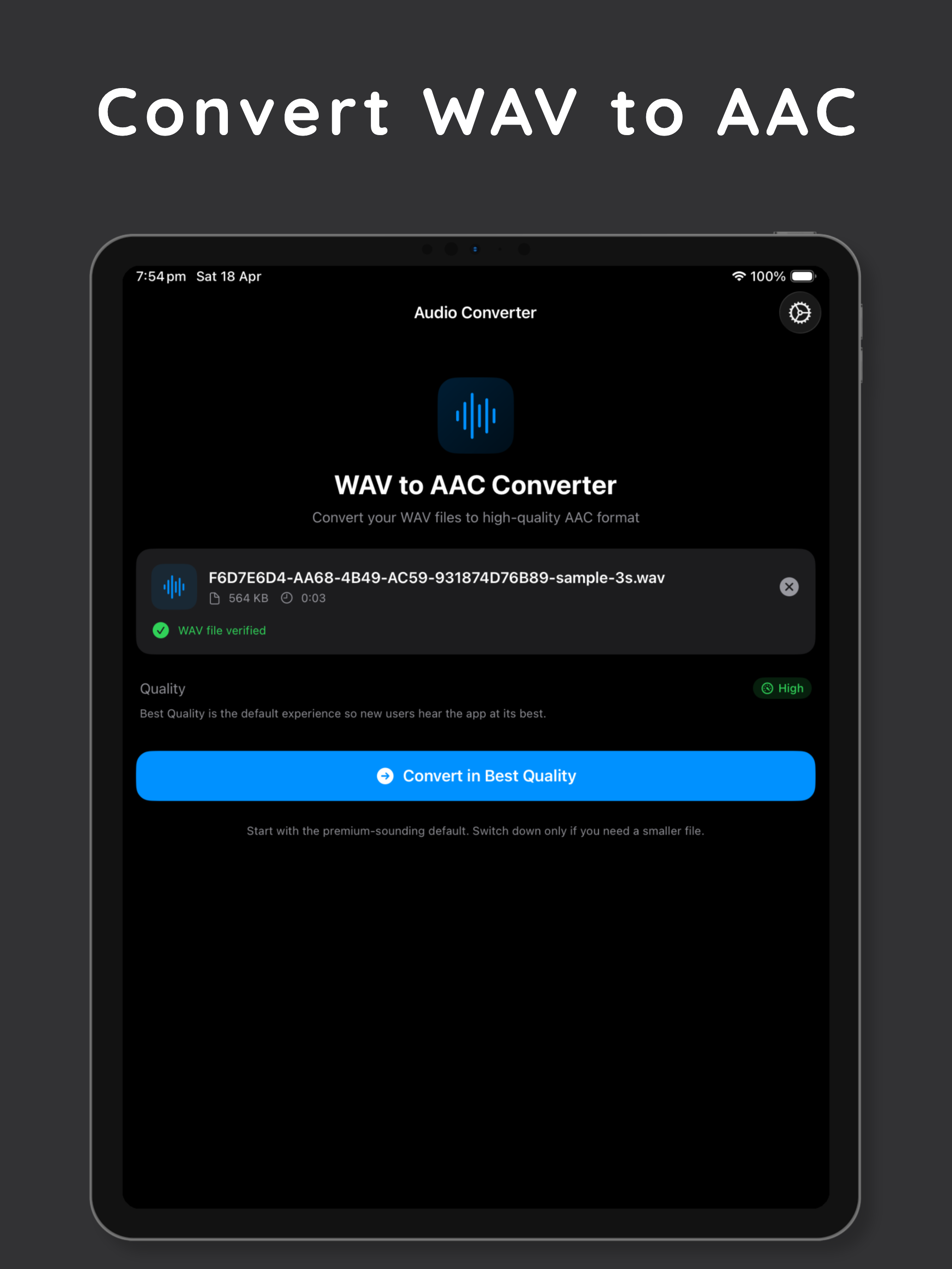 MP3 to AAC – Audio Converter screenshot 4