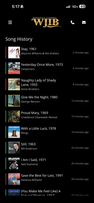 WJIB screenshot 2