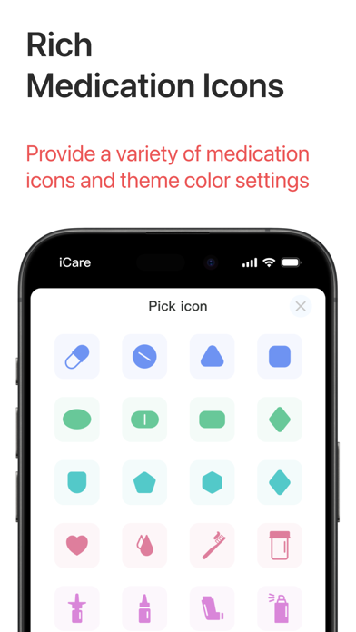 iCare - Medication Reminder iPhone screenshot 5 - Health & Fitness app