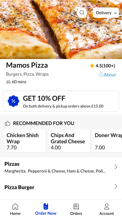 Mamos Pizza Screenshot