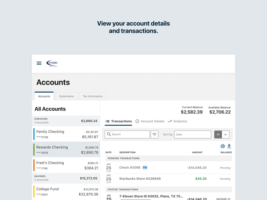 Atomic Credit Union iPad screenshot 3 - Finance app