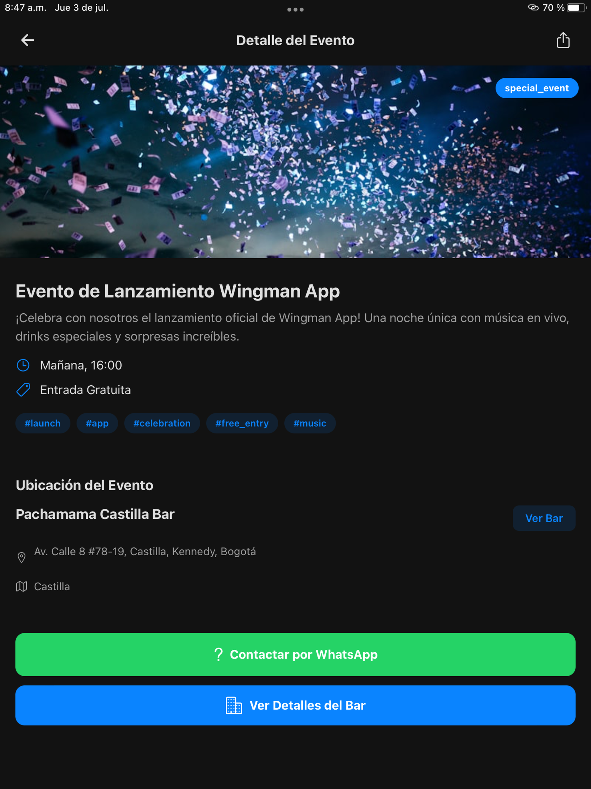 Wingman APP Bares y Discotecas screenshot 12