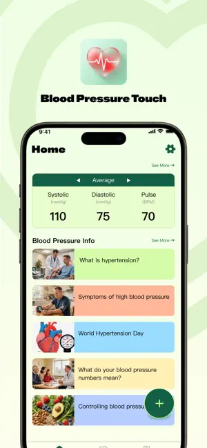 Blood Pressure Touch: Log&Info screenshot 1