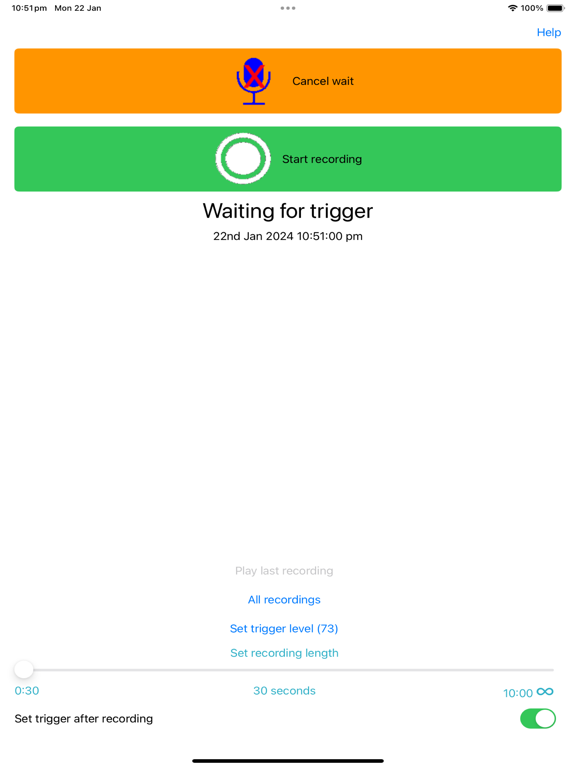 Screenshot #5 pour Recorder with trigger