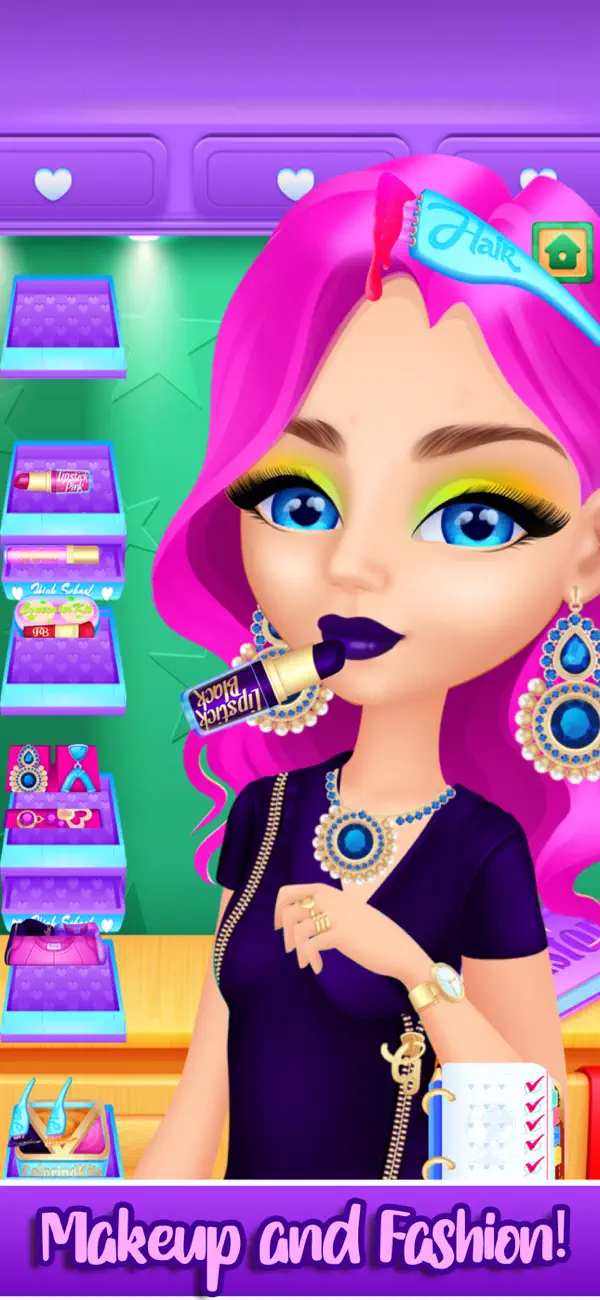 Screenshot #1 pour Girls High School Makeup Salon