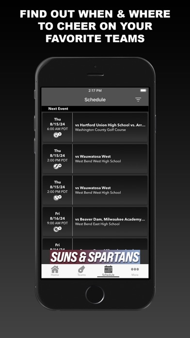 West Bend HS Athletics Screenshot