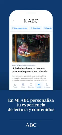 Captura de pantalla de Diario ABC en iPhone 5