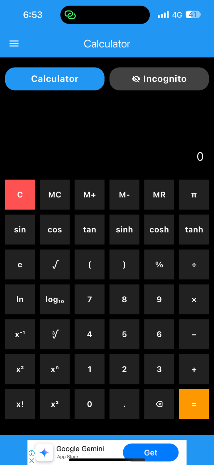 Incognito Calculator