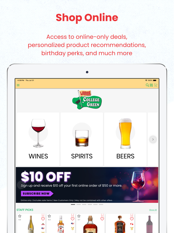 Screenshot #4 pour College Green Liquor