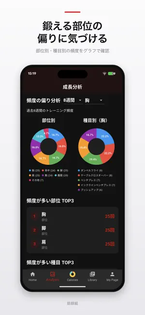 筋トレ記録 筋録組｜ボリューム管理と1RMで筋肥大。広告なし screenshot 3