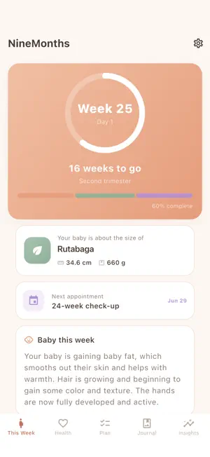 Nine Moons: Pregnancy by Weeks screenshot 1